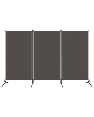Cloison de séparation 3 panneaux Anthracite 260x180 cm | Mobilier & Déco