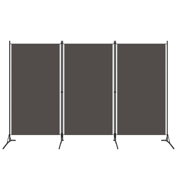 Cloison de séparation 3 panneaux Anthracite 260x180 cm | Mobilier & Déco