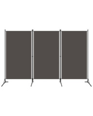 Cloison de séparation 3 panneaux Anthracite 260x180 cm | Mobilier & Déco