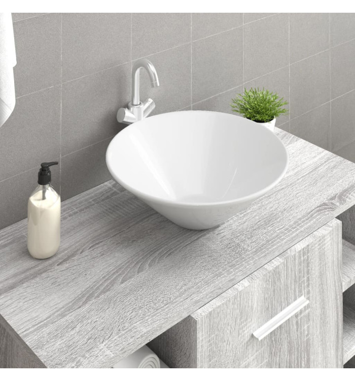 Lavabos 2 pcs blanc 42x42x14 cm céramique | Mobilier & Déco