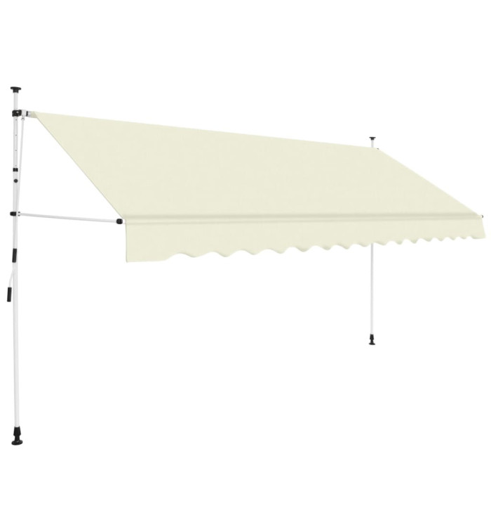 Auvent manuel rétractable 400 cm Crème | Mobilier & Déco