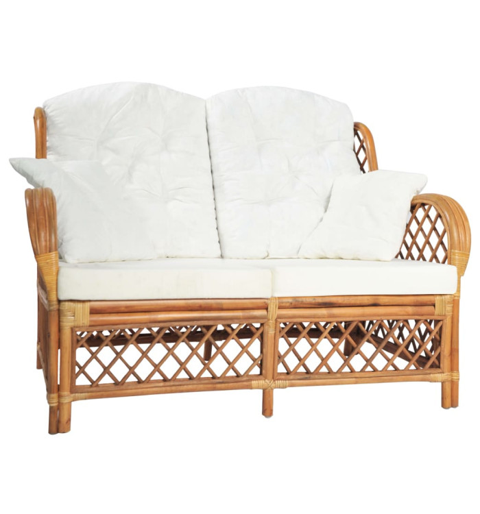 Canapé à 2 places Marron clair Rotin | Mobilier & Déco