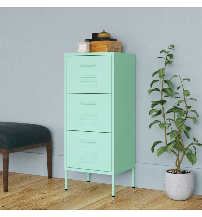 Armoire de rangement Vert menthe 42,5x35x101,5 cm Acier | Mobilier & Déco