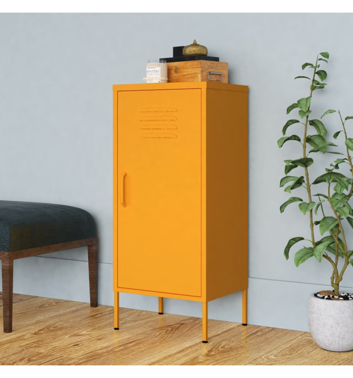 Armoire de rangement Jaune moutarde 42,5x35x101,5 cm Acier | Mobilier & Déco