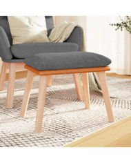 Repose-pied Gris clair 45x29,5x35 cm Tissu et similicuir | Mobilier & Déco