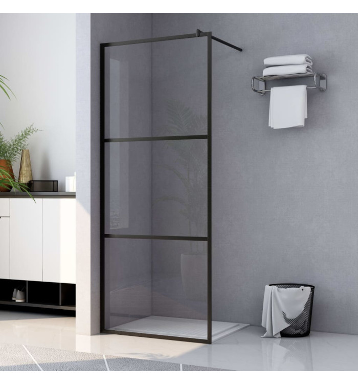 Paroi de douche à l'italienne à verre ESG Noir 80x195 cm | Mobilier & Déco
