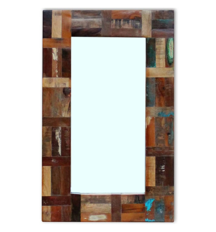 Miroir Bois de récupération massif 80x50 cm | Mobilier & Déco
