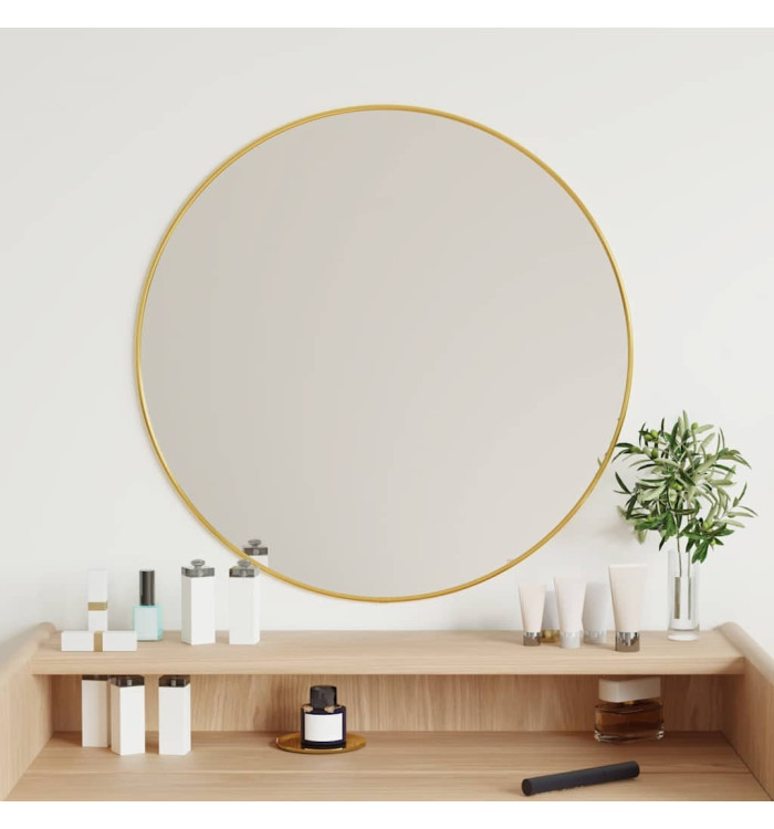 Miroir mural Doré Ø 60 cm Rond | Mobilier & Déco