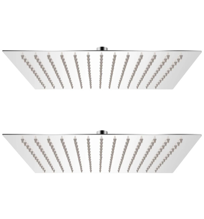 Pomme de douche plongeante 2 pcs Acier inoxydable 25x25 cm | Mobilier & Déco