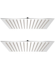 Pomme de douche plongeante 2 pcs Acier inoxydable 25x25 cm | Mobilier & Déco