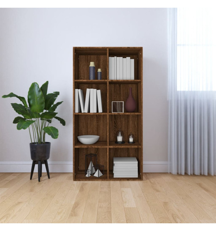 Bibliothèque/Buffet Chêne marron 66x30x130 cm Bois d'ingénierie | Mobilier & Déco