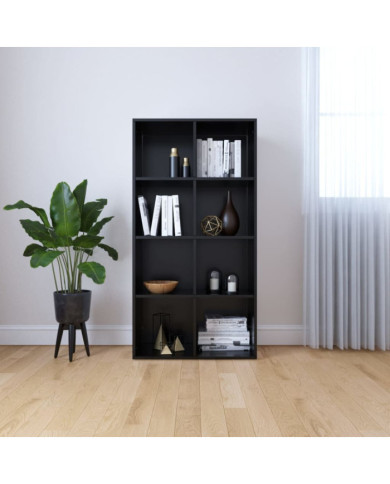 Bibliothèque/Buffet Noir 66x30x130 cm Bois d'ingénierie | Mobilier & Déco