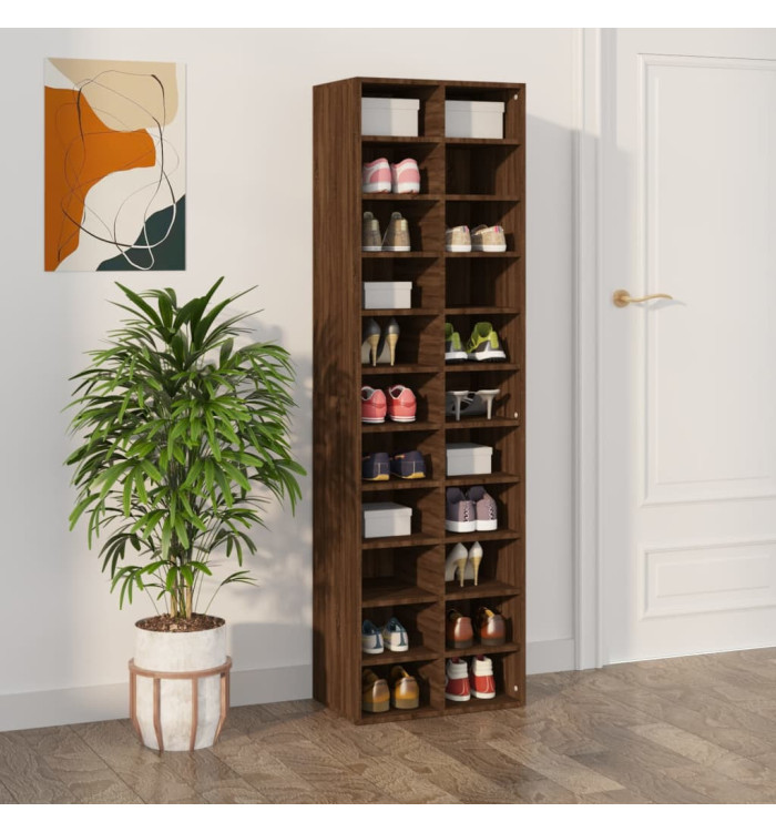 Meuble à chaussures Chêne marron 54x34x183 cm Bois d'ingénierie | Mobilier & Déco