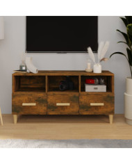 Meuble TV Chêne fumé 102x36x50 cm Bois d'ingénierie | Mobilier & Déco