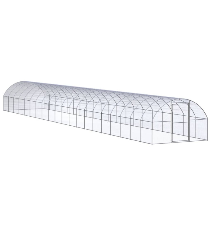 Poulailler d'extérieur 3x20x2 m Acier galvanisé | Mobilier & Déco