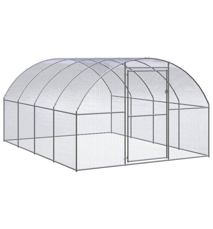 Poulailler d'extérieur 3x4x2 m Acier galvanisé | Mobilier & Déco