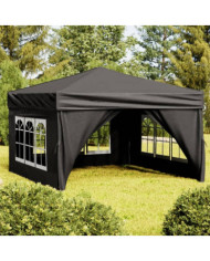Tente de réception pliable avec parois Noir 3x3 m | Mobilier & Déco