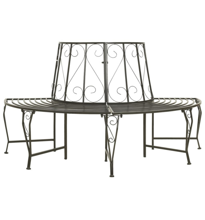 Banc d'arbre de jardin Demi-rond 160 cm Acier | Mobilier & Déco