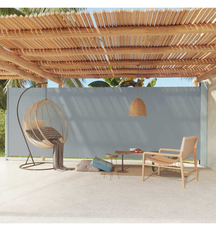 Auvent latéral rétractable de patio 200x600 cm Gris | Mobilier & Déco