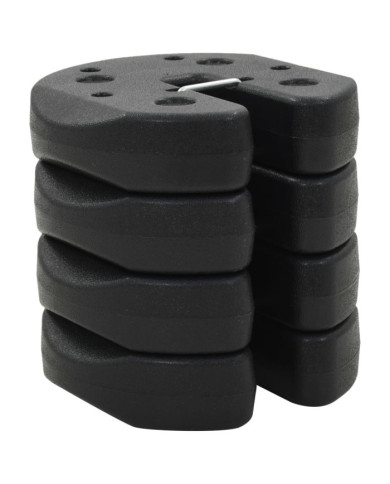 Poids pour belvédère 4 pcs Noir 220x50 mm Béton | Mobilier & Déco