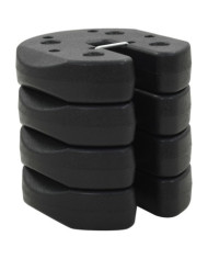 Poids pour belvédère 4 pcs Noir 220x50 mm Béton | Mobilier & Déco