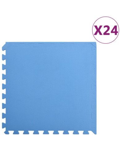 Tapis de sol 24 pcs 8,64㎡ Mousse EVA Bleu | Mobilier & Déco