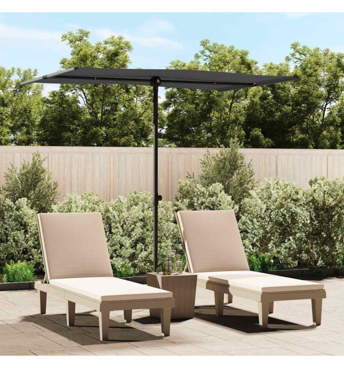 Parasol de jardin avec mât en aluminium 2x1,5 m Anthracite | Mobilier & Déco
