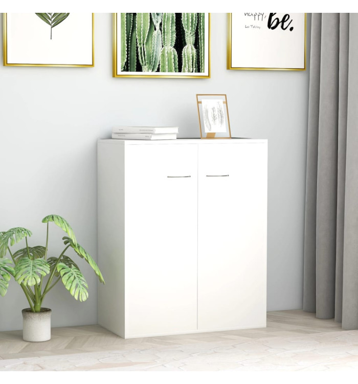 Buffet blanc 60x30x75 cm bois d'ingénierie | Mobilier & Déco