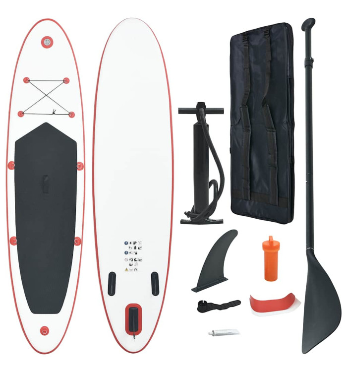 Ensemble de planches SUP gonflables Rouge et blanc | Mobilier & Déco