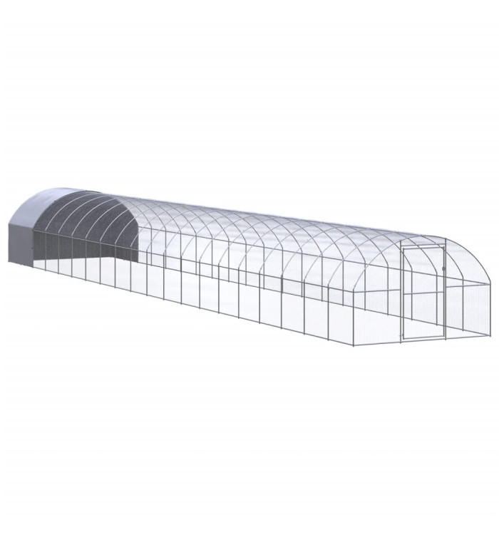 Poulailler d'extérieur 3x20x2 m Acier galvanisé | Mobilier & Déco