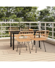 Ensemble à manger de jardin 5pcs Résine tressée | Mobilier & Déco