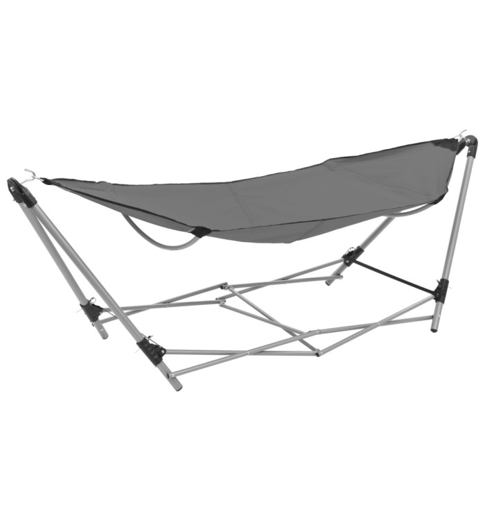 Hamac avec support pliable Gris | Mobilier & Déco