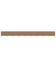Paravent 9 panneaux Tissu 1200 x 160 cm Taupe | Mobilier & Déco