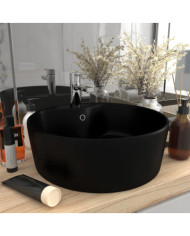 Lavabo de luxe avec trop-plein Noir mat 36x13 cm Céramique | Mobilier & Déco