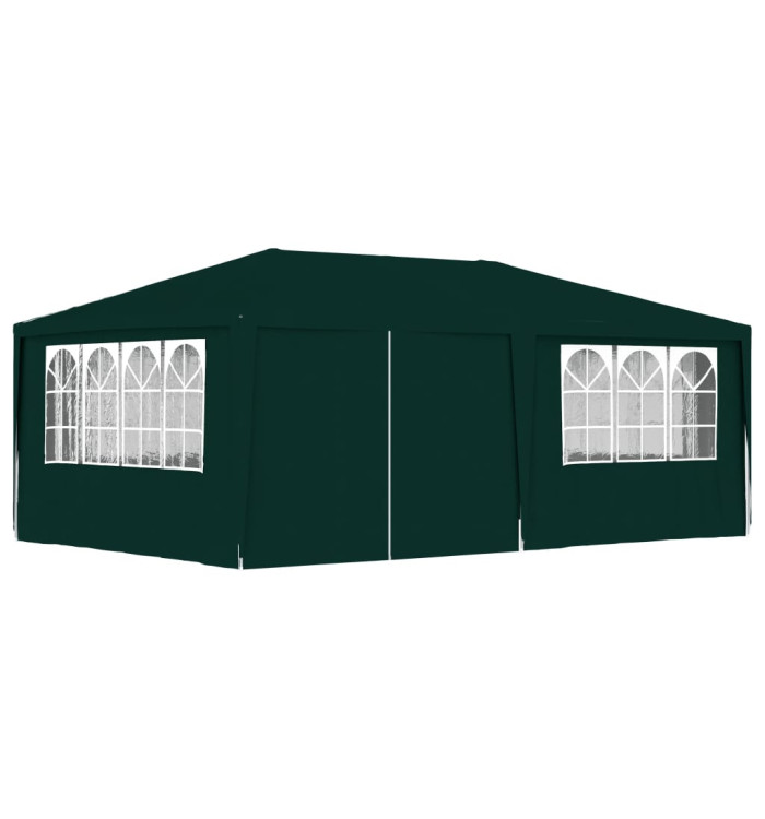Tente de réception avec parois latérales 4x6 m Vert 90 g/m² | Mobilier & Déco