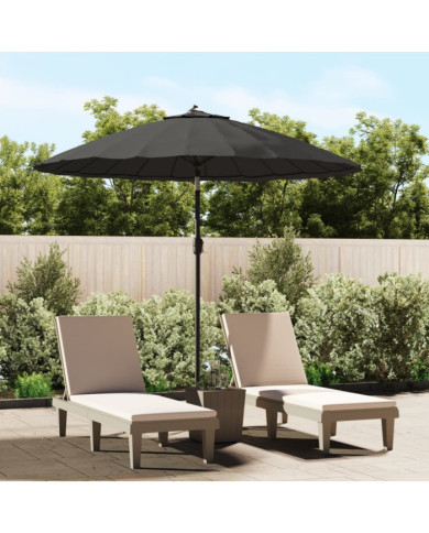 Parasol d'extérieur avec mât en aluminium 270 cm Anthracite | Mobilier & Déco