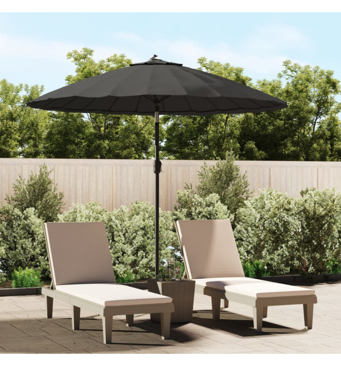 Parasol d'extérieur avec mât en aluminium 270 cm Anthracite | Mobilier & Déco