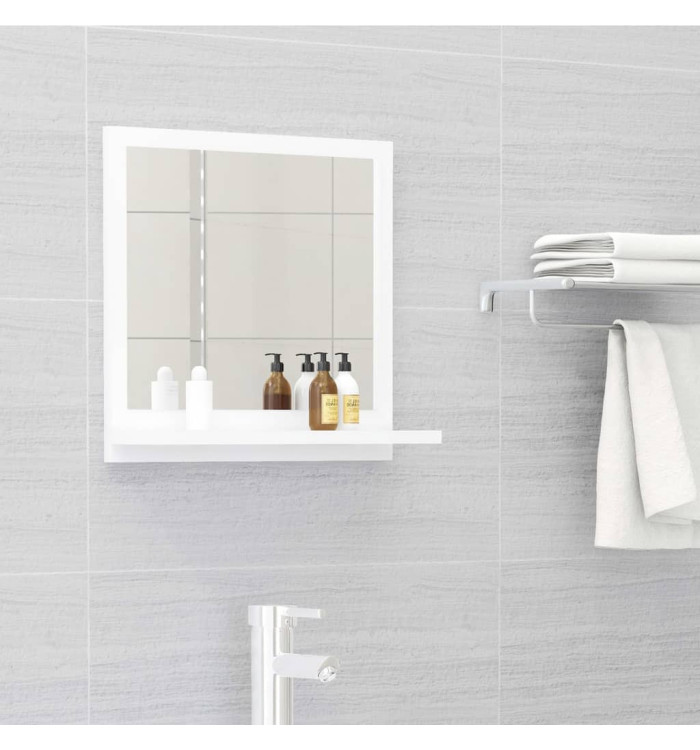 Miroir de salle de bain Blanc 40x10,5x37 cm Bois d’ingénierie | Mobilier & Déco