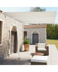 Auvent automatique sur pied 350x250 cm Crème | Mobilier & Déco