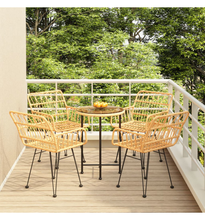 Ensemble à manger de jardin 5pcs Résine tressée | Mobilier & Déco