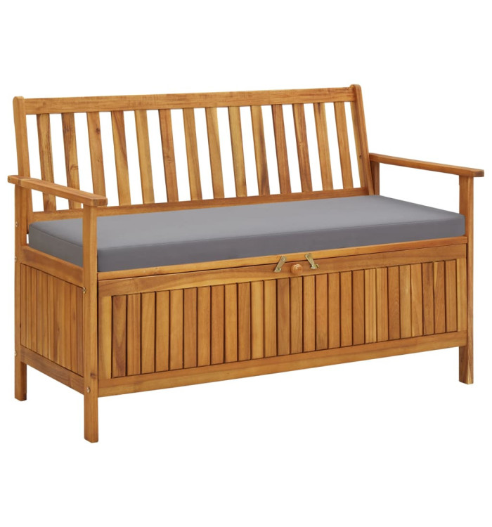 Banc de rangement de jardin 120 cm Bois d'acacia solide | Mobilier & Déco