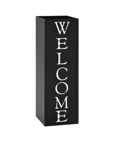 Porte-parapluie Welcome Acier Noir | Mobilier & Déco