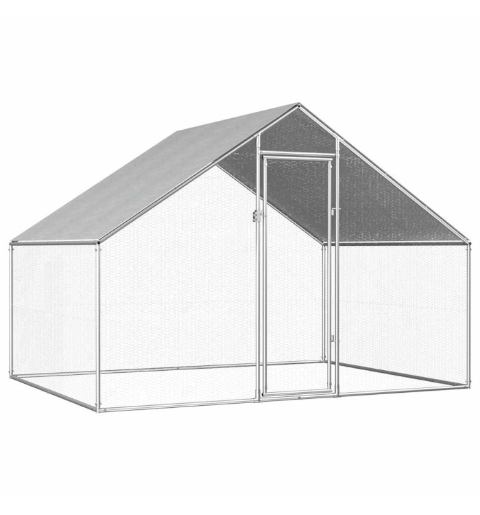 Poulailler d'extérieur 2,75 x 2 x 1,92 m Acier galvanisé | Mobilier & Déco