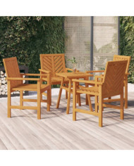Chaises à manger de jardin lot de 4 bois massif d'acacia | Mobilier & Déco
