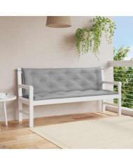 Coussin de banc de jardin gris 150x(50+50)x7 cm tissu oxford | Mobilier & Déco