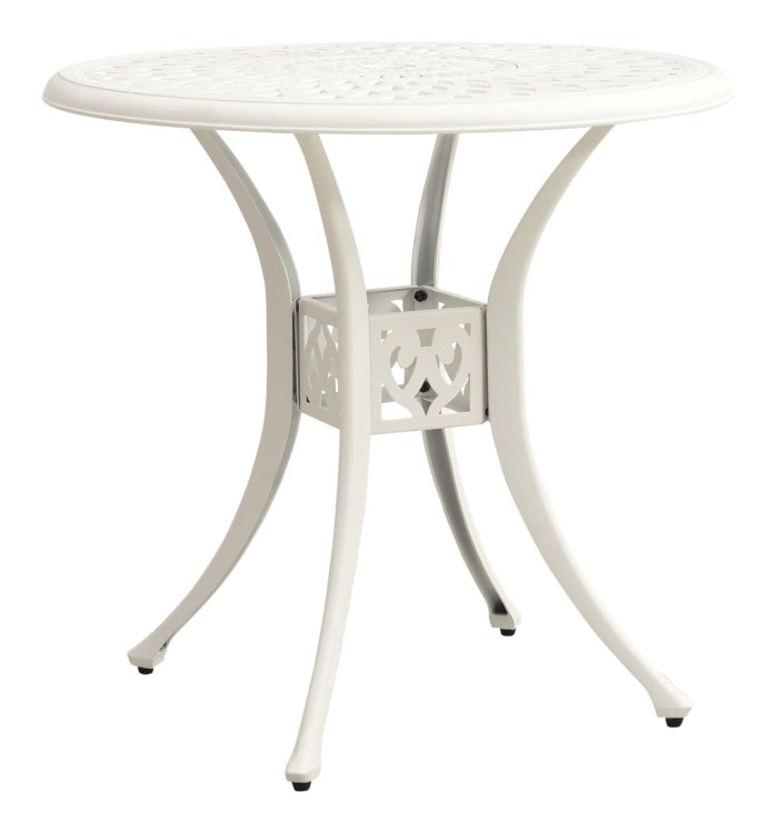 Table de jardin Blanc 78x78x72 cm Aluminium coulé | Mobilier & Déco