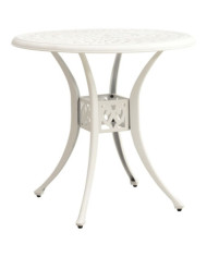 Table de jardin Blanc 78x78x72 cm Aluminium coulé | Mobilier & Déco