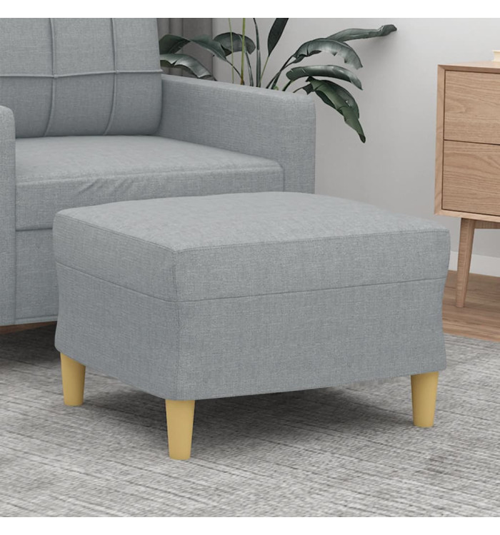 Repose-pied Gris clair 60x50x41 cm Tissu | Mobilier & Déco