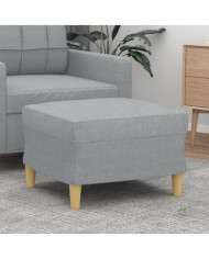 Repose-pied Gris clair 60x50x41 cm Tissu | Mobilier & Déco