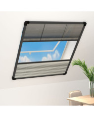 Moustiquaire plissée pour fenêtre Aluminium 80x100 cm et auvent | Mobilier & Déco